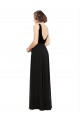 Best Stretch Velvet and Chiffon Prom Dress with V-Neckline