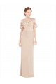 Best Off the Shoulder Sleeves Sheath Chiffon Prom Dress
