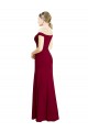 Best Off the Shoulder Long Chiffon Prom Dress with Pleats