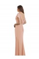 Best Cap Sleeves Long Chiffon Prom Dress with Low V-Back