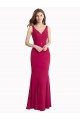 Best V-Neck Mermaid Chiffon Prom Dress with V-Back and Belt