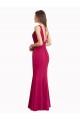 Best V-Neck Mermaid Chiffon Prom Dress with V-Back and Belt