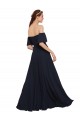 Best Off the Shoulder Floaty Sleeves Chiffon Prom Dress with High Slit