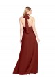 Best Slim High Neck Halter Fitted Open Back Chiffon Prom Dress