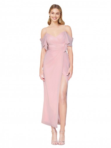 Best Mermaid Cold Shoulder Short Knee Length Chiffon Prom Dress