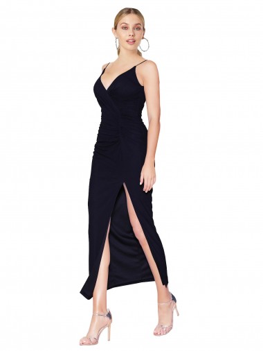 Best Chiffon High Neck Spaghetti Straps Short Cocktail Dress / Prom Dress