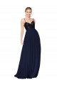 Best Sweetheart High Neck Sequin Top Long Chiffon Prom Dress
