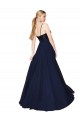 Best Sweetheart High Neck Sequin Top Long Chiffon Prom Dress