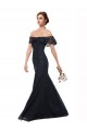 Best Off the Shoulder Long Lace Prom Dress with Flutter Sleeves