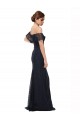 Best Off the Shoulder Long Lace Prom Dress with Flutter Sleeves