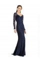 Best Illusion Long Sleeves Lace Prom Dress with Sheer Keyhole Back