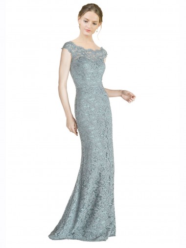 Best Off the Shoulder Mermaid Lace Prom Dress with Cap Sleeves