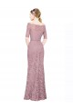 Best Short Sleeves Crop Top Mermaid Lace Prom Dress