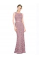 Best Sleeveless Crop Top High Neck Mermaid Lace Prom Dress
