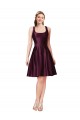 Best Classic Knee Length Satin Cocktail Prom Dress / Homecoming Dress with V Back and Bow Detail