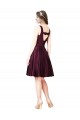 Best Classic Knee Length Satin Cocktail Prom Dress / Homecoming Dress with V Back and Bow Detail