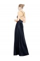 Best Sexy Satin Prom Dress with Deep V-Neckline and Strappy Back