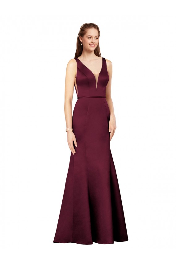Best Sexy Satin Prom Dress with Side Cutouts