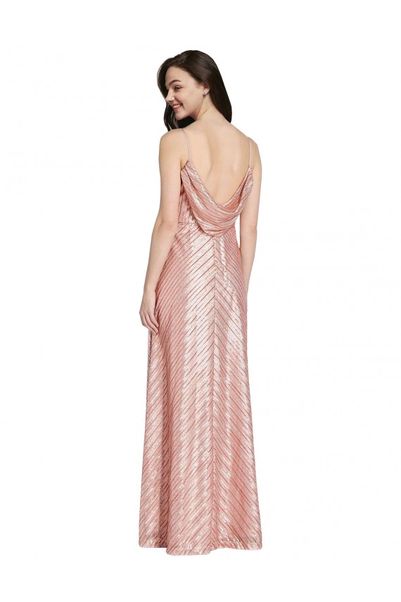Best High Neck Low Back Sparkling Sequin Prom Dress