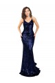 Best Mermaid V-Neck Low Back Long Sequin Prom Dress