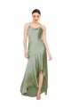 Best Silky Satin Prom Dress with Bias Cut Skirt