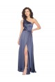 Best Draped Silky Satin Prom Dress with Tied Waist
