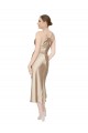 Best Empire Waist Silky Satin Midi Length Cocktail Dress / Prom Dress