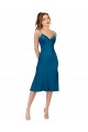 Best Midi Length Silky Satin Cocktail Prom Dress / Homecoming Dress
