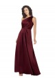Best One Shoulder Silky Satin Prom Dress with Subtle Pleats