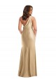 Best One Shoulder Asymmetrical Cowl Back Silky Satin Mermaid Prom Dress