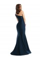 Best Bias-Cuff One Shoulder Silky Satin Mermaid Prom Dress with Side Slit