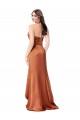 Best Faux-Wrap Skirt Silky Satin Prom Dress