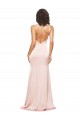 Best Full Length Ruched Silky Satin Prom Dress with Low Back and High Split