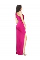 Best One Shoulder Long Full Length Silky Satin Prom Dress with Front Side Split