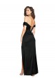 Best Fitted Sweetheart Neckline Silky Satin Prom Dress with Off the Shoulder Sleeves and High Slit