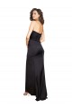 Best Full Length One Shoulder Ruffled Long Silky Satin Prom Dress with High Slit