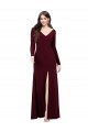 Best Long Sleeves Spandex Prom Dress with Front Slit