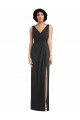 Best Draped Wrap Maxi Spandex Prom Dress with Front Slit