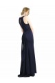 Best High Neck Sheath Long Crepe Prom Dress