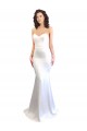 Best Sweetheart Strapless High Neck Long Crepe Prom Dress