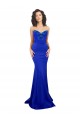 Best Sweetheart Flower Neckline High Neck Crepe Prom Dress