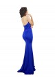 Best Sweetheart Flower Neckline High Neck Crepe Prom Dress