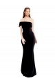 Best Asymmetrical Draped Off the Shoulder Banded Crepe Prom Dress