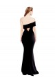 Best Asymmetrical Draped Off the Shoulder Banded Crepe Prom Dress