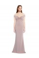 Best Knotted Off the Shoulder Crepe Prom Dress with Cut-Out Back