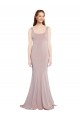 Best Sleeveless Scoop Neck Fully Lined Crepe Prom Dress