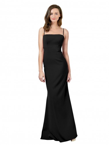 Best Fit and Flare Slim Crepe Prom Dress with Cutout Back