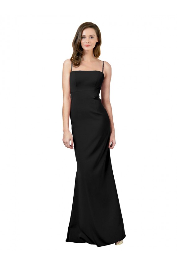 Best Fit and Flare Slim Crepe Prom Dress with Cutout Back