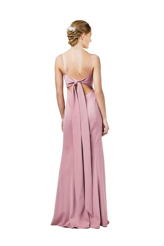 Best Fit and Flare Slim Crepe Prom Dress with Cutout Back