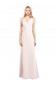 Best V-Neck Keyhole Back Crepe Trumpet Prom Dress